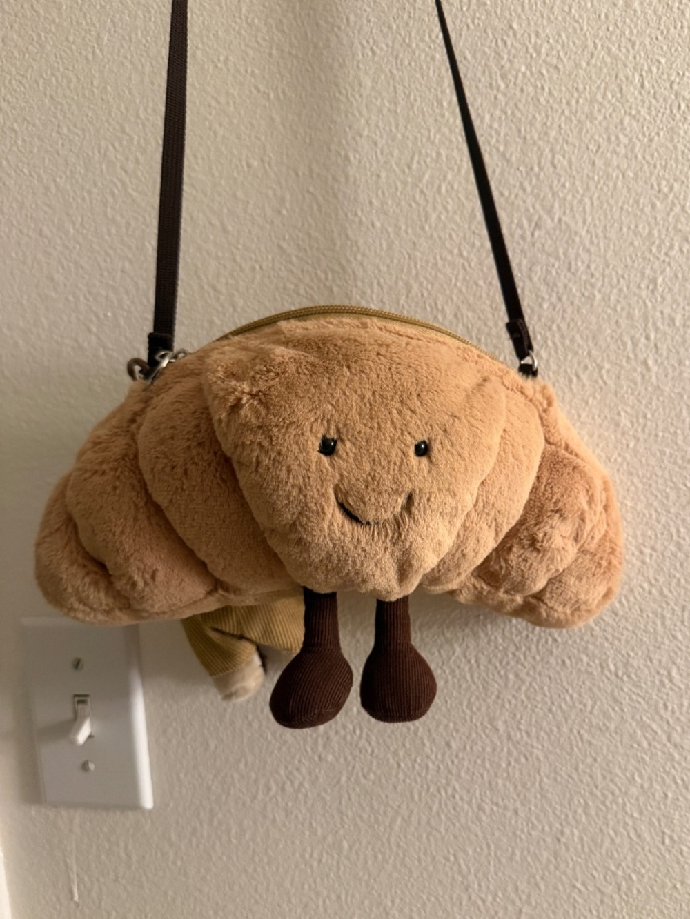 jellycat croissant crossbody bag